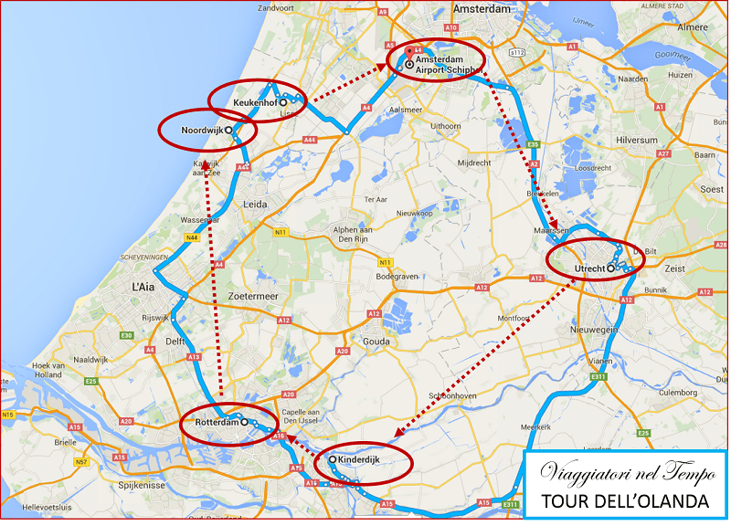 L'itinerario di 4 giorni in Olanda